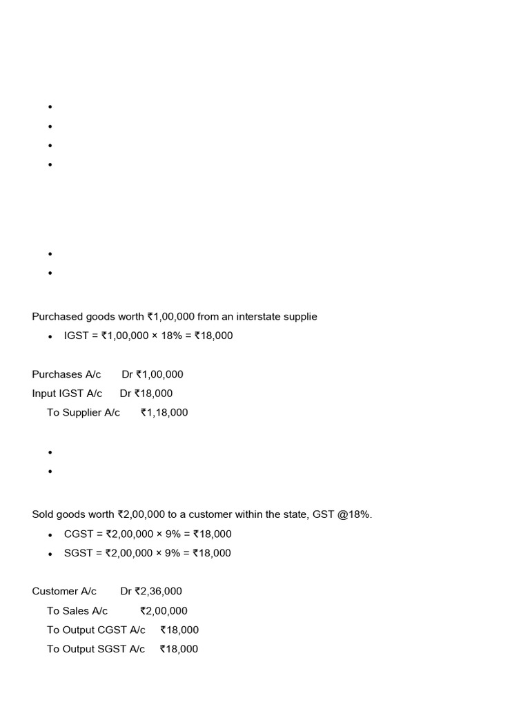 gst unit 3 recording advanced entries and return filing | PDF | Value ...
