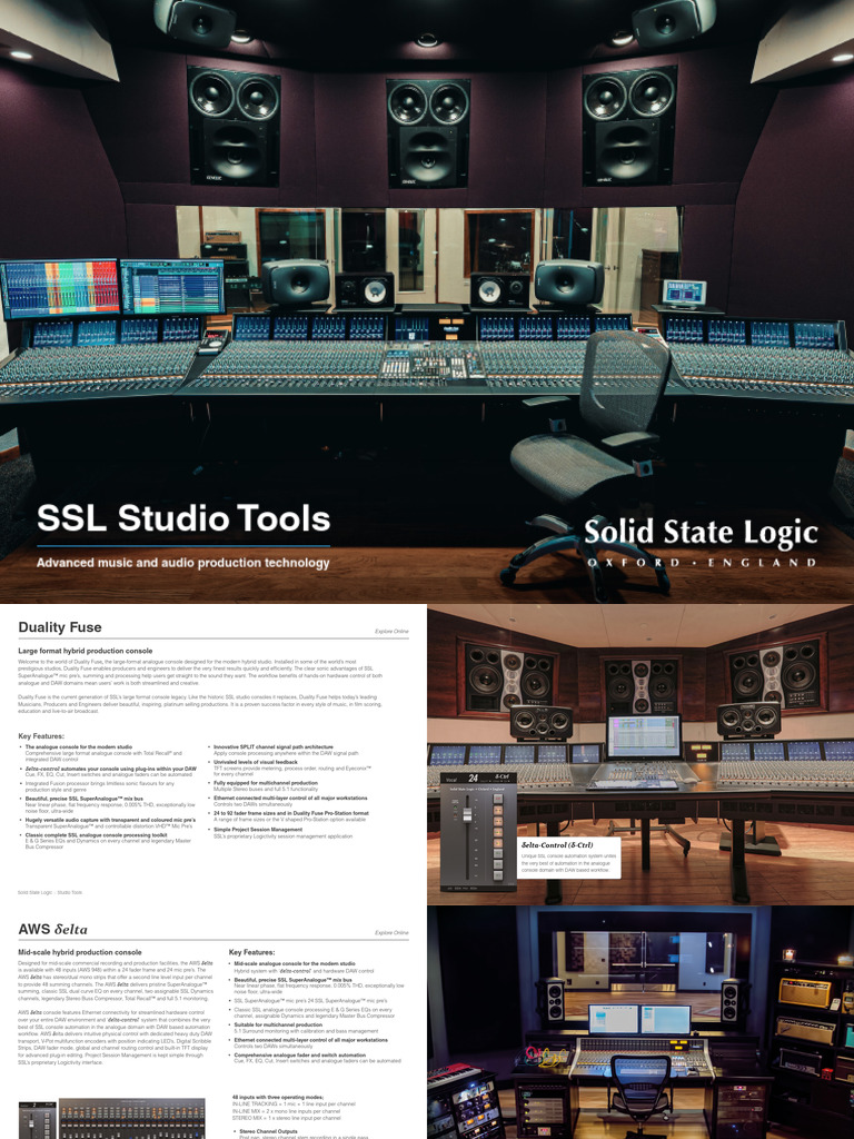 SSL Duality Fuse: Modern Hybrid Console | PDF | Computer Engineering ...
