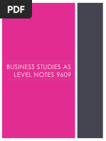 A Level Business Comprehensive Notes | PDF