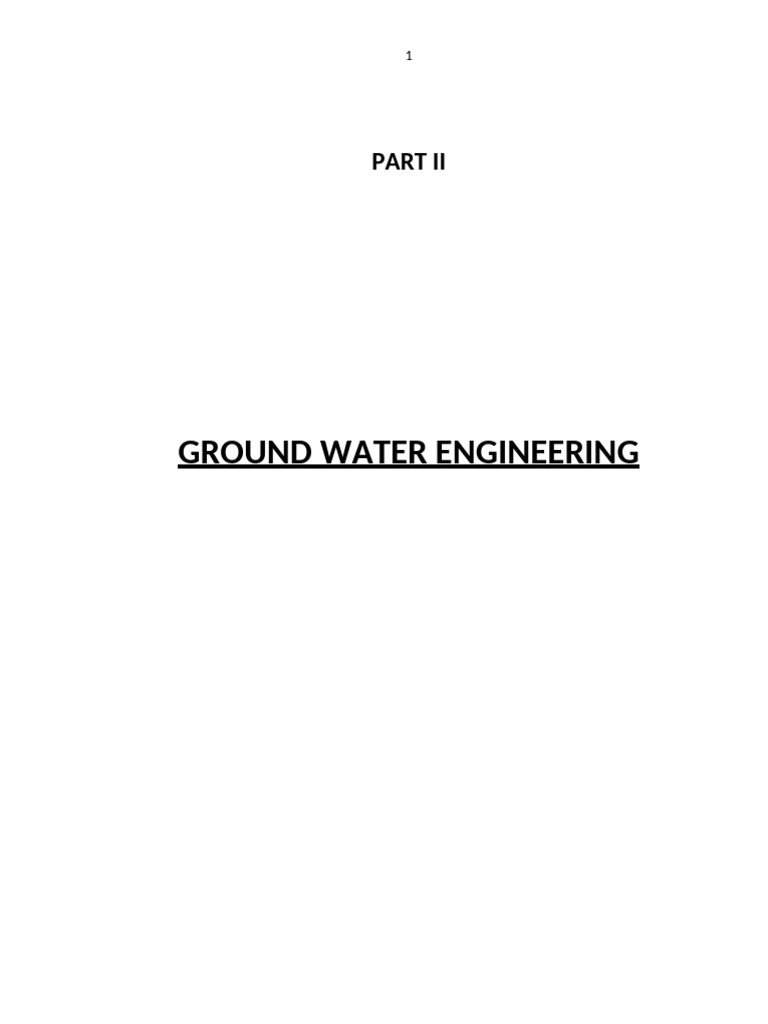 Groundwater Engineering Overview | PDF | Aquifer | Porosity