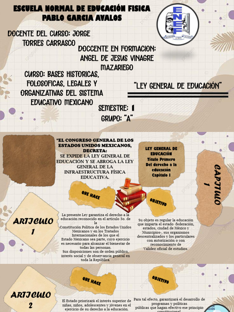 Ley General de Educación en México 2019 | PDF | Educación primaria ...