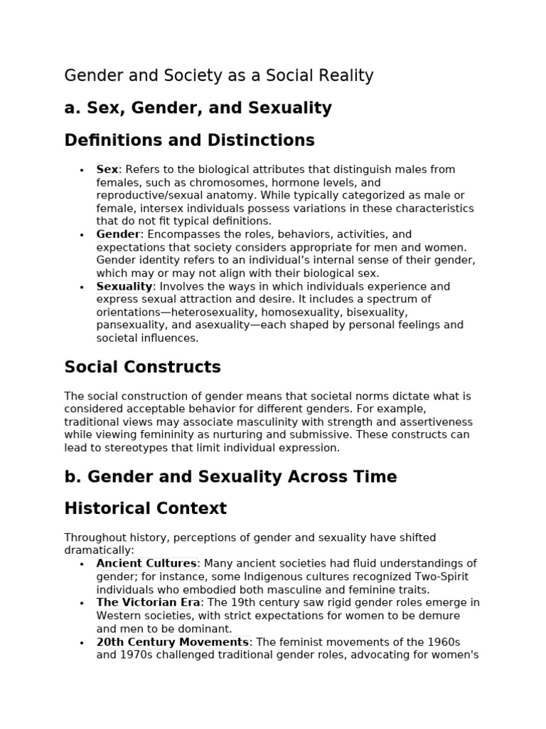 Understanding Gender and Sexuality Dynamics | PDF | Gender | Gender Studies