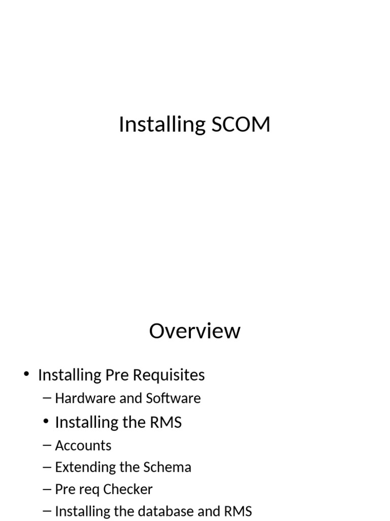 02 Installing SCOM | PDF | Databases | Server (Computing)