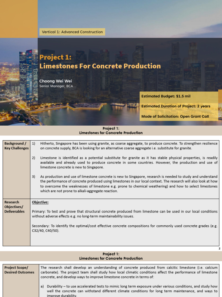 Limestone Concrete Research in Singapore | PDF | Concrete | Limestone