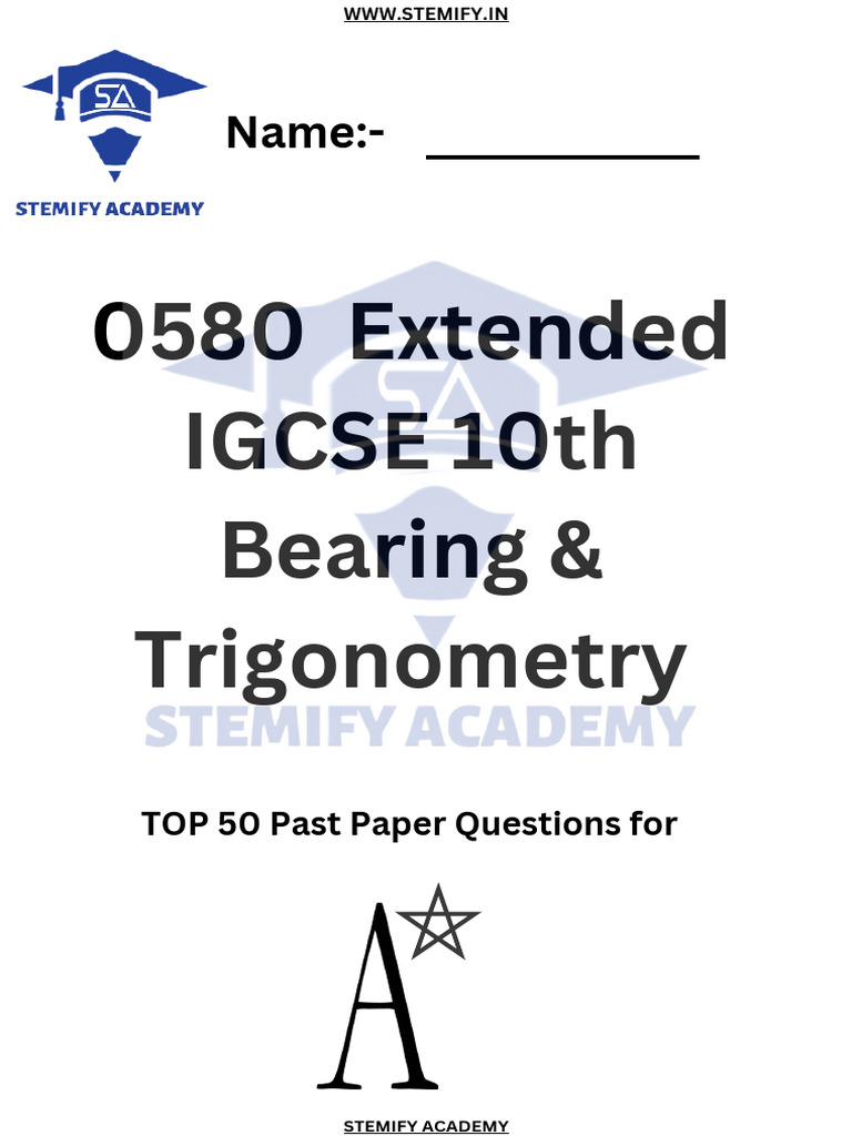 IGCSE Bearing & Trigonometry Papers | PDF