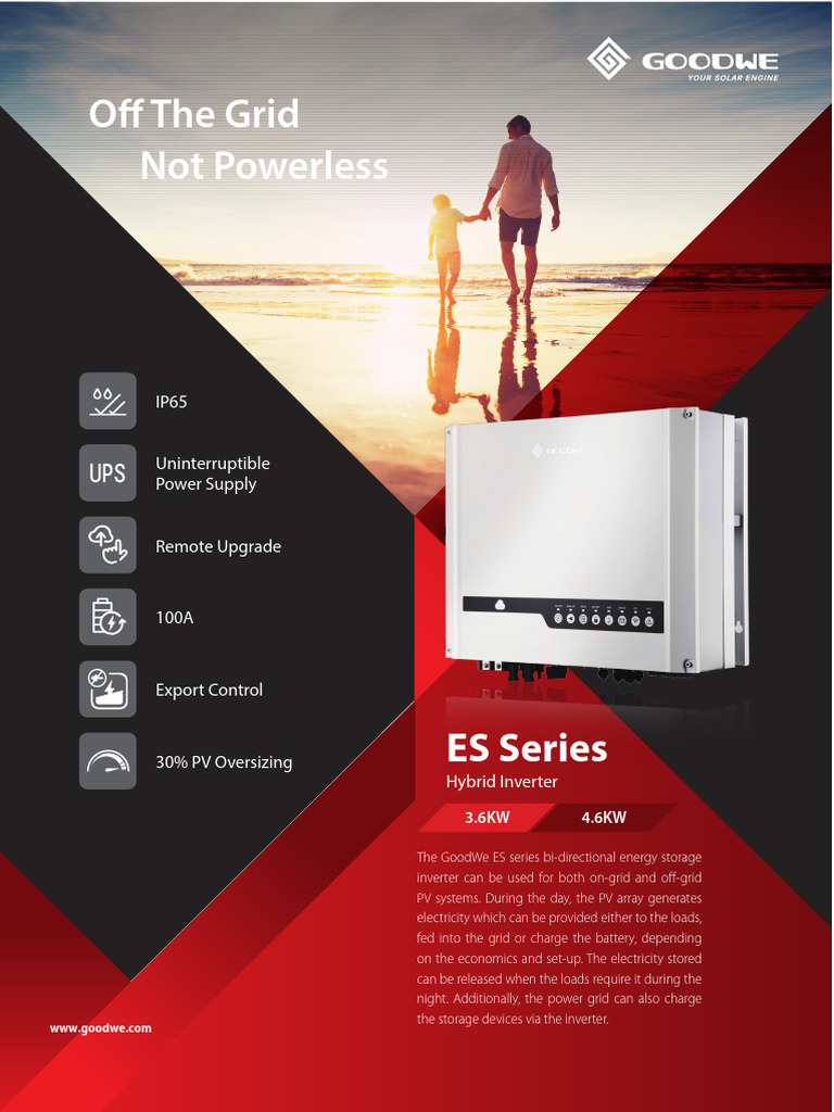 GoodWe ES Series Hybrid Inverter Specs | PDF | Electrical Grid | Power ...