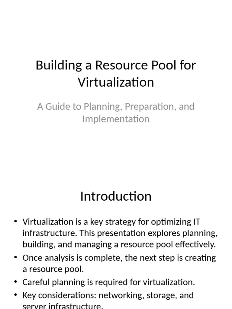 Virtualization Resource Pool Guide | PDF | Computer Data Storage | Backup