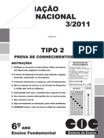 Avaliação Nacional 3-2011 6 Ano Tipo1