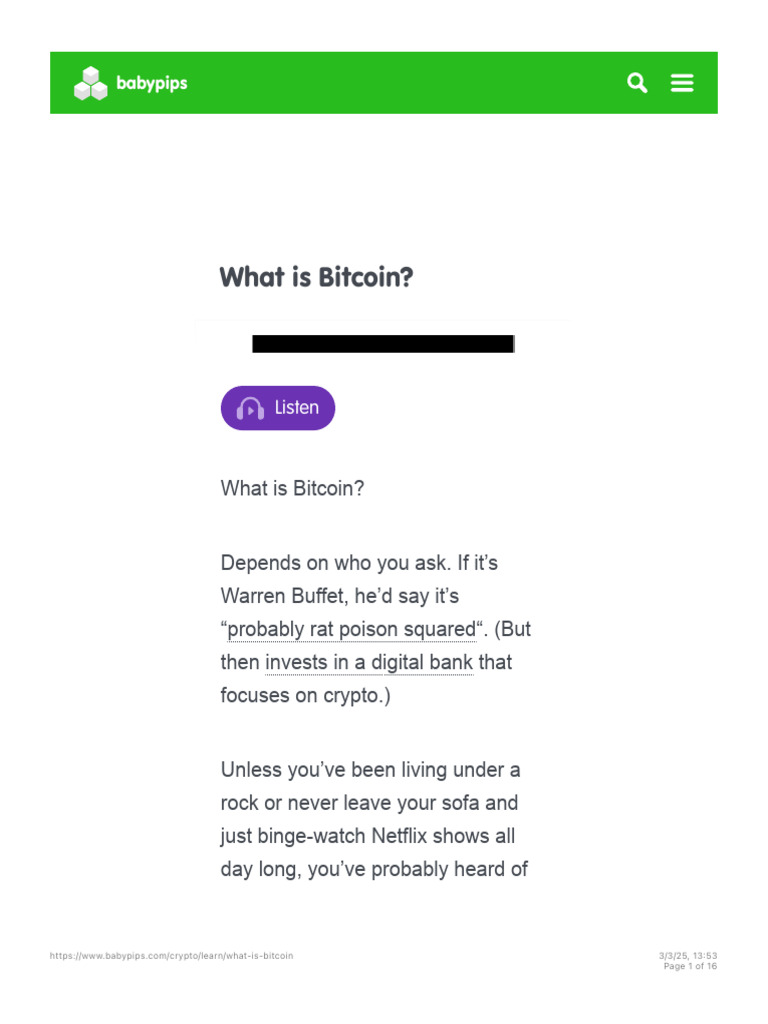 Understanding Bitcoin Basics | PDF | Bitcoin | Cryptocurrency