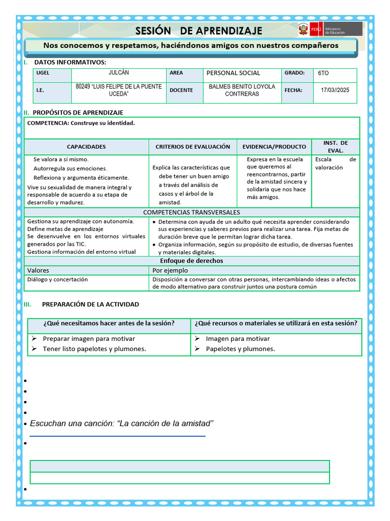 Amistad y Bienestar en la Escuela | PDF | Amistad | Aprendizaje