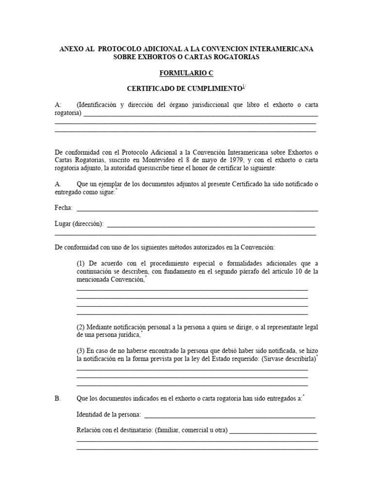 Certificado de Cumplimiento de Exhortos | PDF | Justicia | Crimen y ...