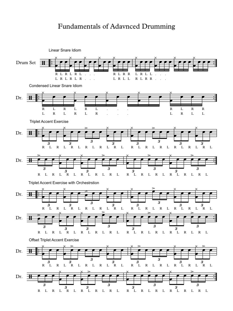 Fundamentals of Advanced Drumming Transcriptions | PDF