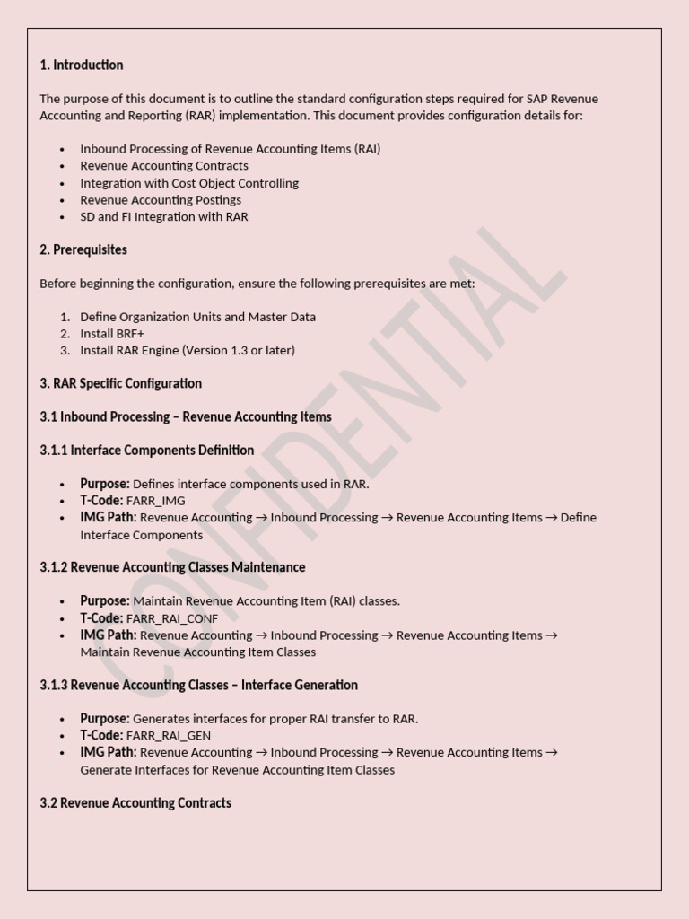 SAP RAR Configuration Guide | PDF | Computing | Business Economics