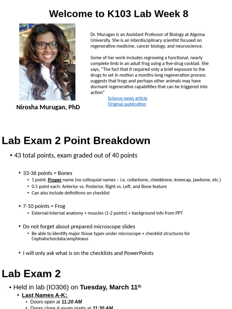 Week+8+Bone+Features2C+Order+Anura2C+and+Lab+Exam+2+Info+28229 | PDF ...