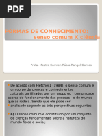 Senso Comum e Conhecimento Científico | PDF | Science | Método científico