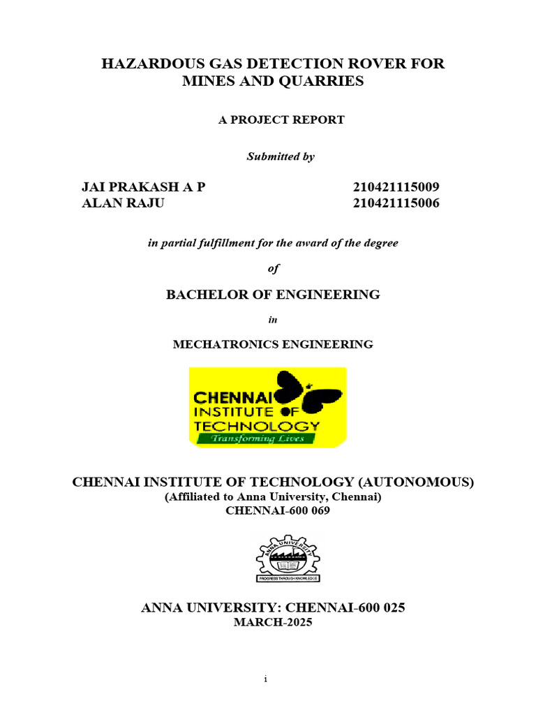 Hazardous Gas Detection Rover Project | PDF | Air Pollution | Carbon ...