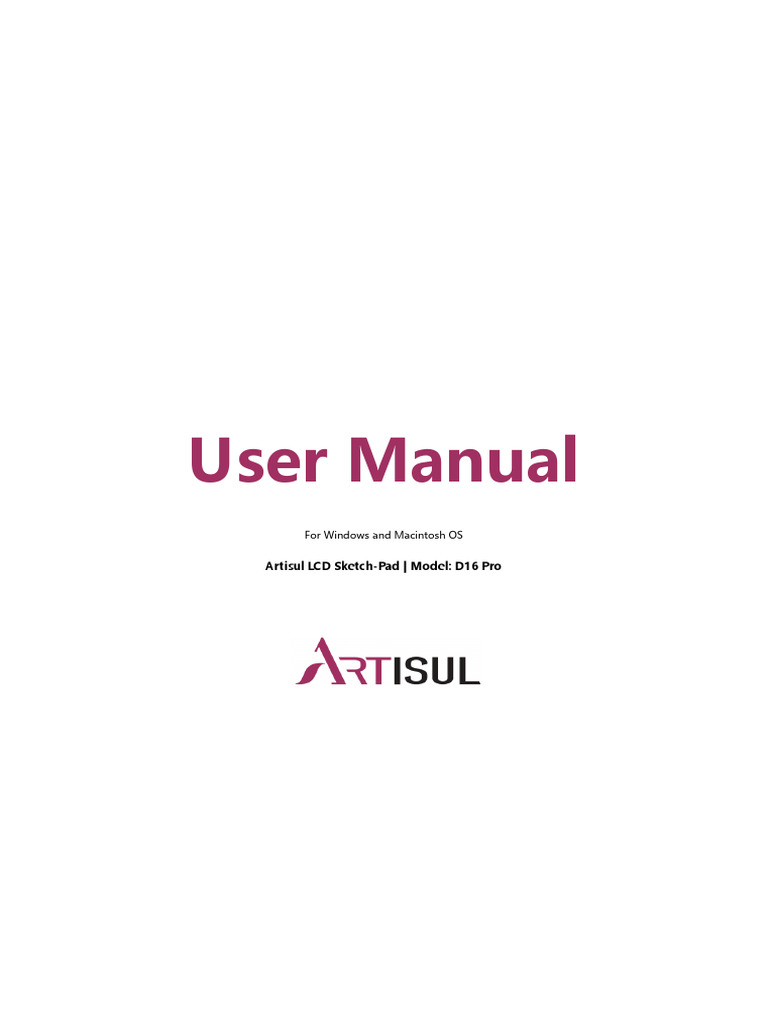 Artisul D16 Pro User Manual | PDF | Cursor (User Interface) | Microsoft ...