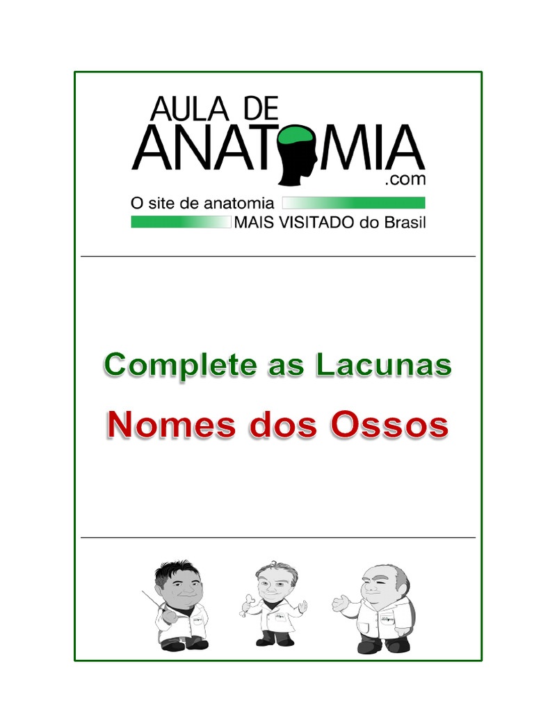 Completar Lacunas - Nomes Dos Ossos | PDF