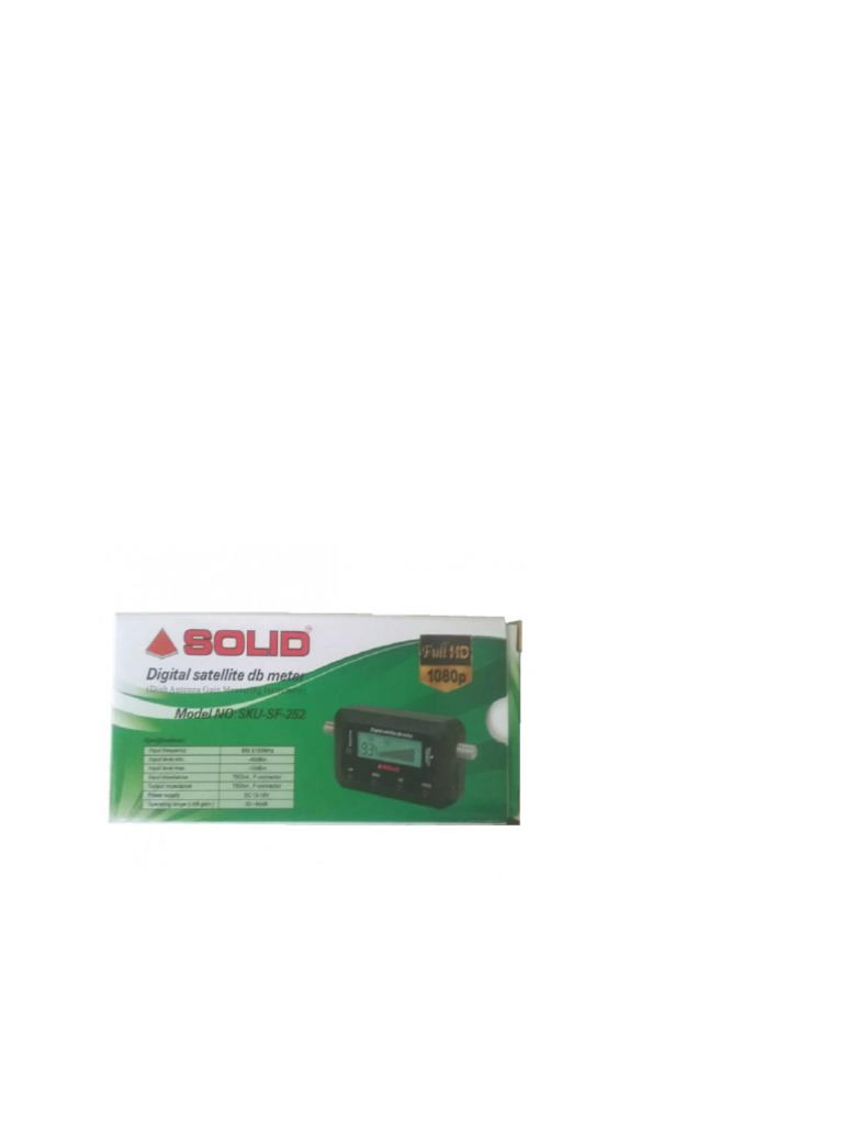 Solid SF-252 Satellite Signal Meter | PDF