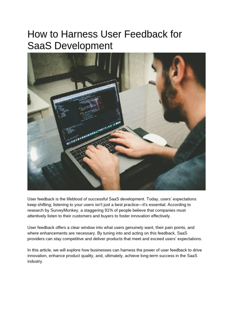 How To Take Advantage of User Feedback For SaaS Development | PDF ...