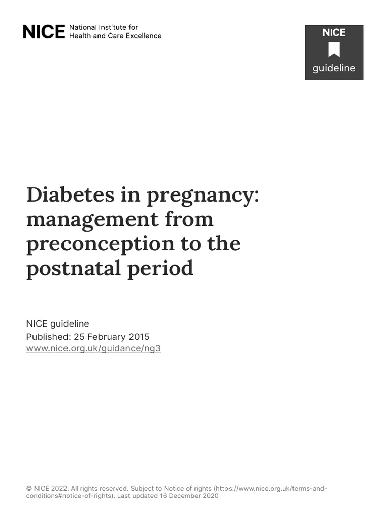 Diabetes Management in Pregnancy Guidelines | PDF | Gestational ...