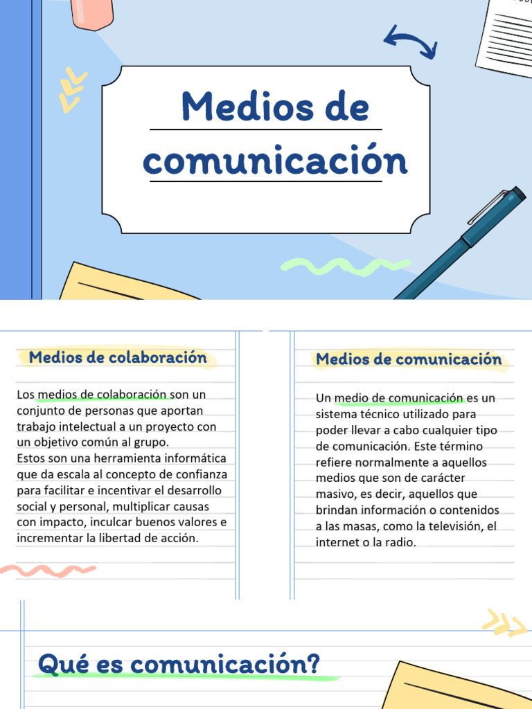 Medios de Comunicación y Colaboración | PDF | Comunicación | Pensamiento