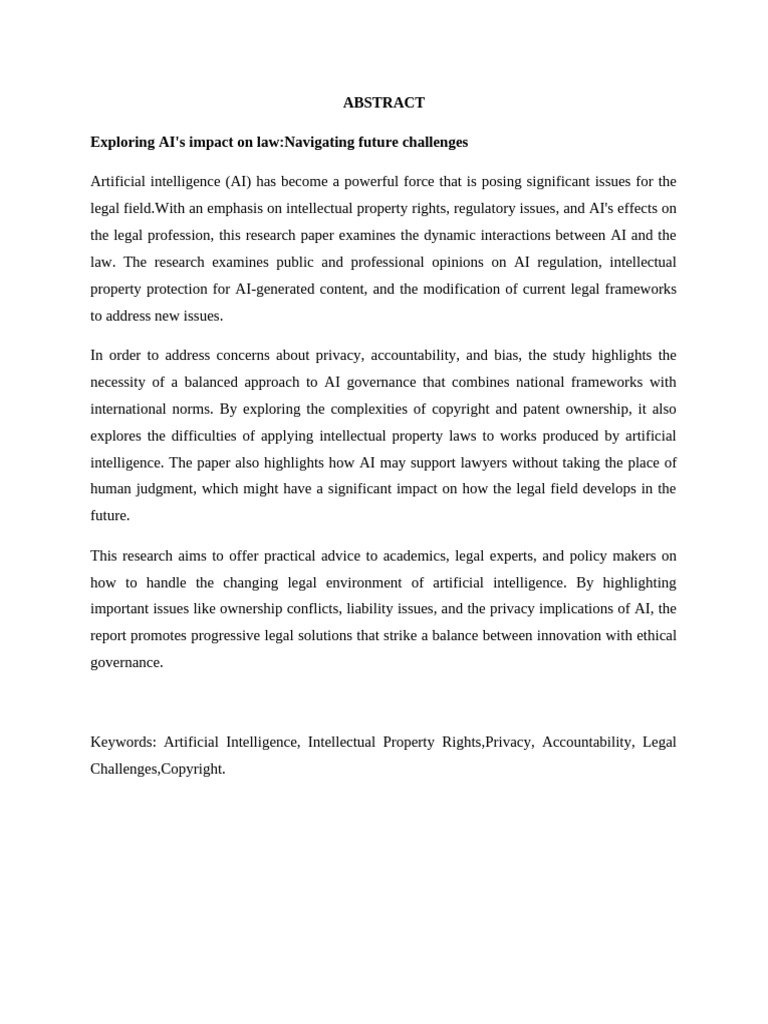 AI and Law: Navigating Future Challenges | PDF | Artificial ...