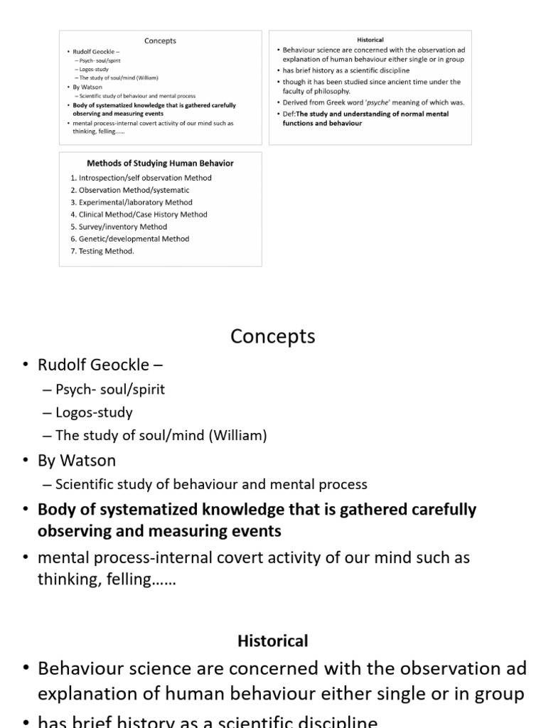 Overview of Psychology's Development | PDF | Psychology | Mind