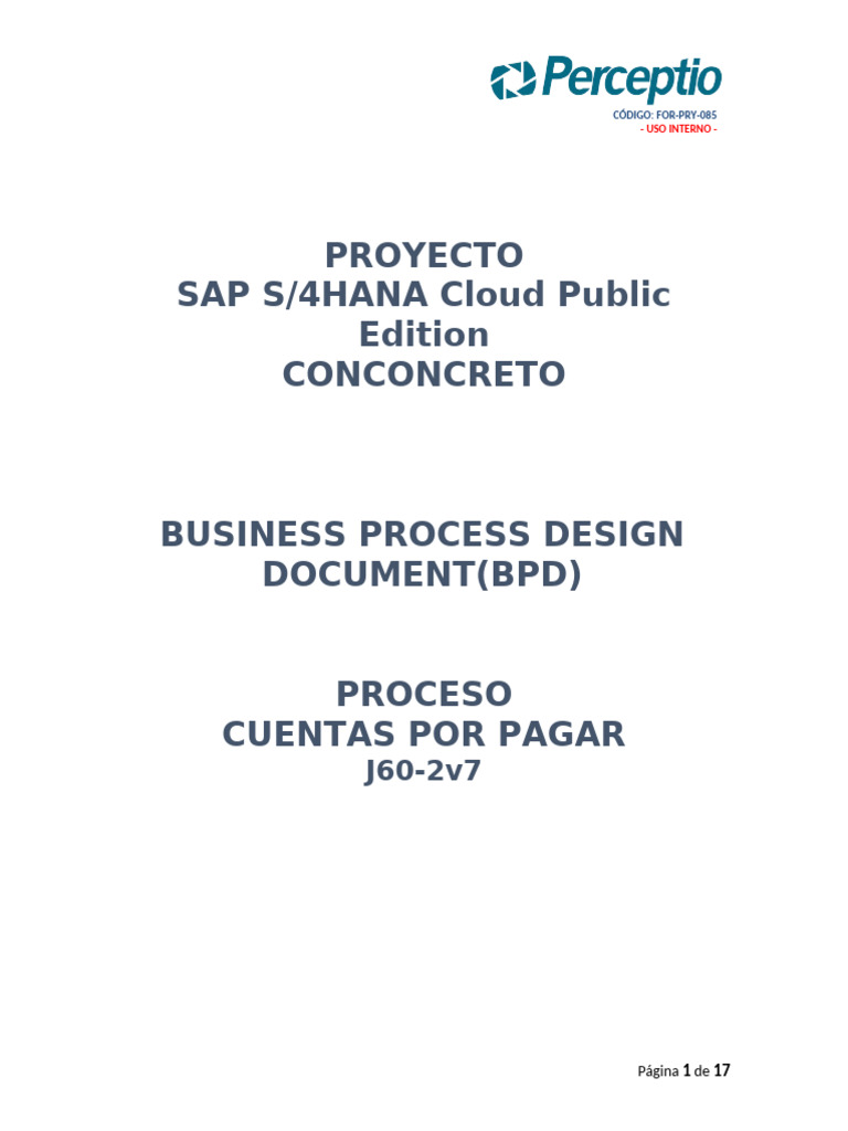 Diseño de Proceso Cuentas por Pagar SAP | PDF | Contabilidad | Business