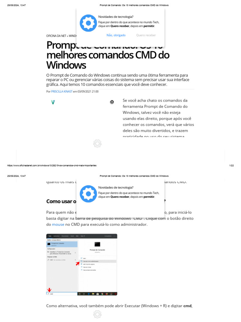 Os 10 melhores comandos CMD do Windows | PDF | Sistema de Nomes de ...