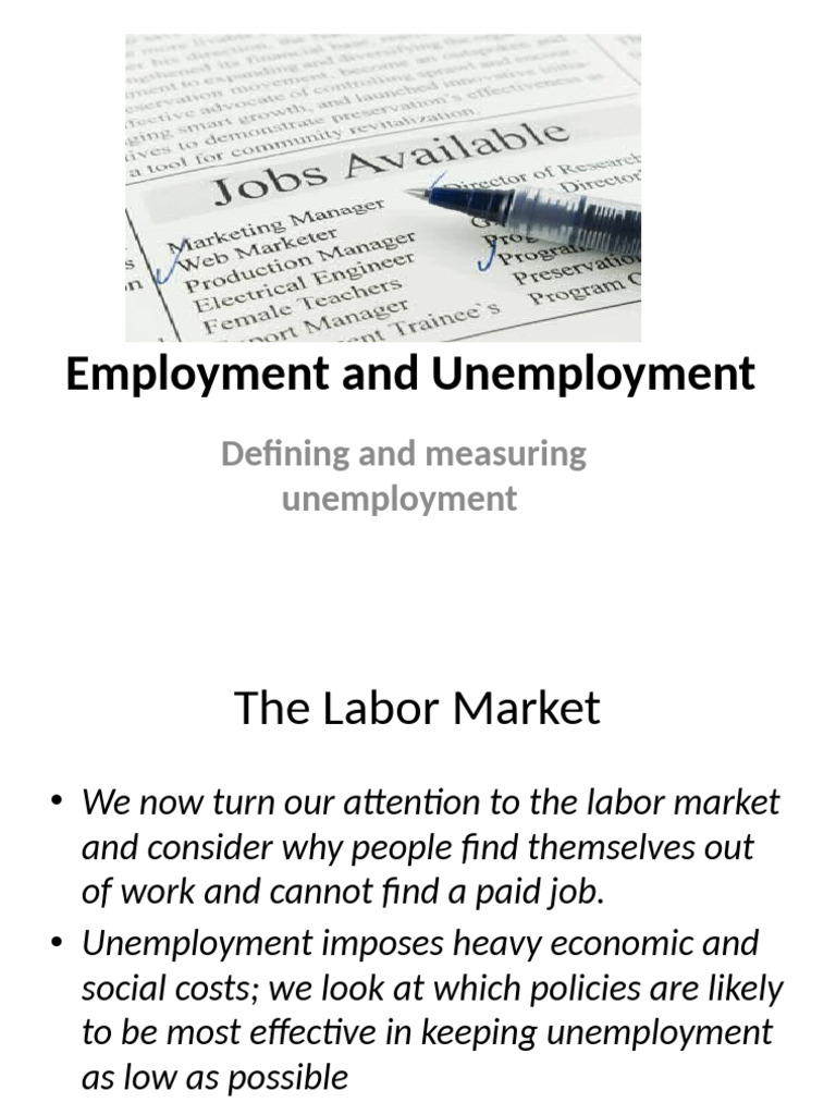 Understanding Employment and Unemployment | PDF | Cost Of Living ...