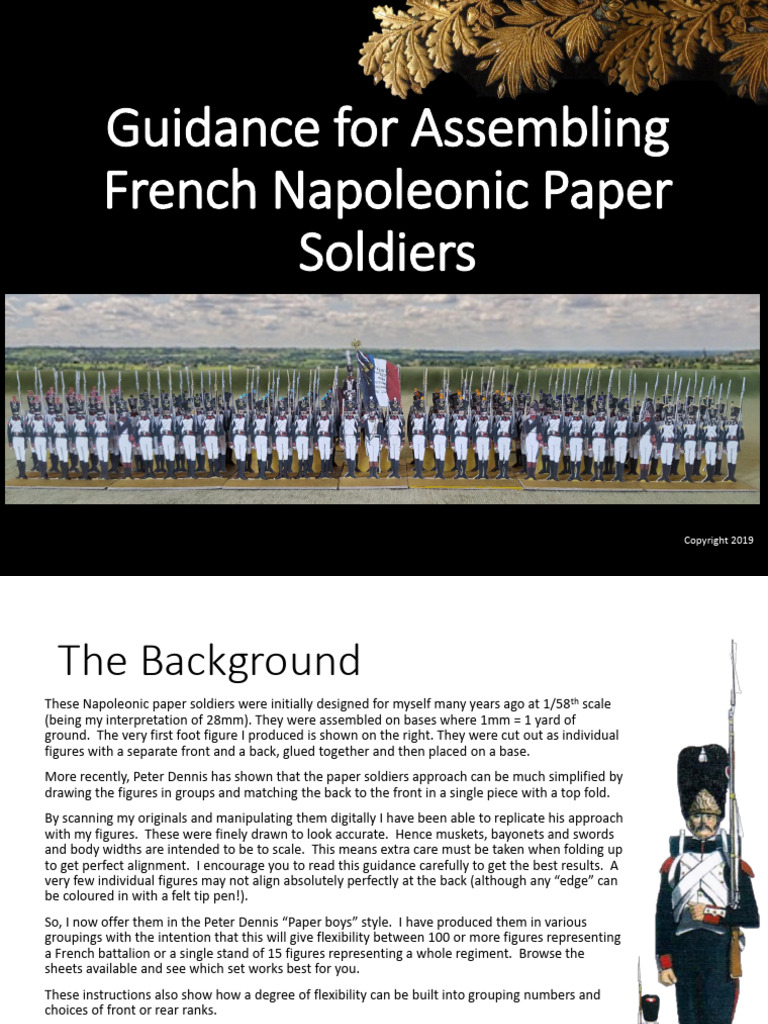 Guidance For Assembling French Napoleonic Paper Soldiers v2 | PDF ...