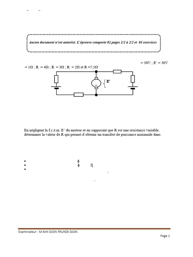 Évaluation Circuit Analogique PF3 | PDF | Puissance (physique ...