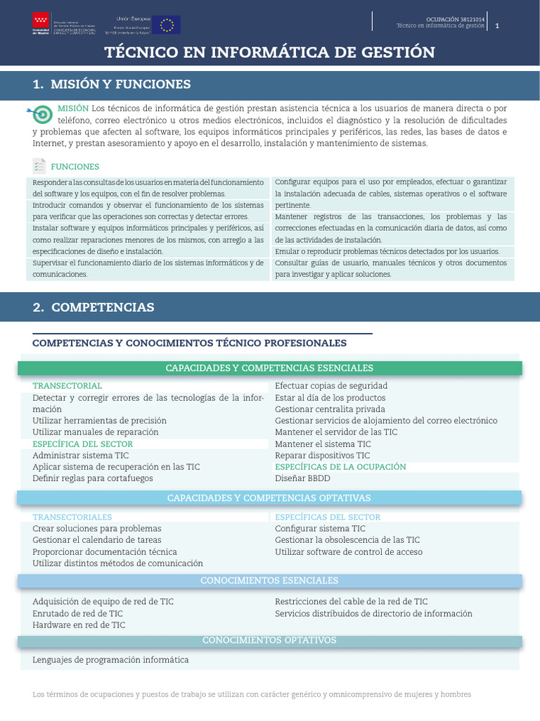 Tecnicos en Informatica de Gestion | PDF | Tecnología de información y ...