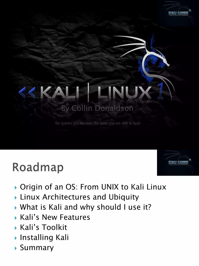 Intro To Kali Linux | PDF