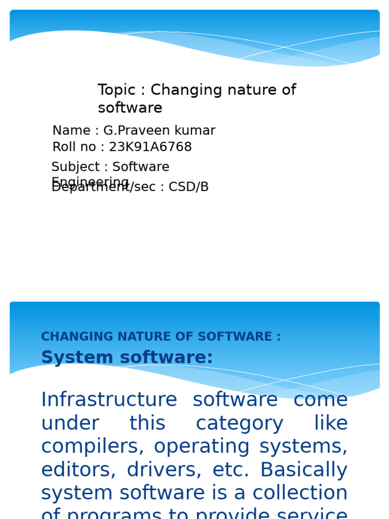 Changing Nature of Software Engineering | PDF | Software Engineering ...