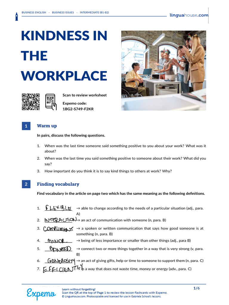 Kindness in the Workplace Guide | PDF