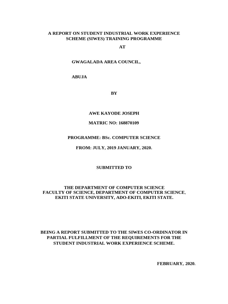 AWE_JOSEPH_Report.docx | PDF | Microsoft Word | Computer File