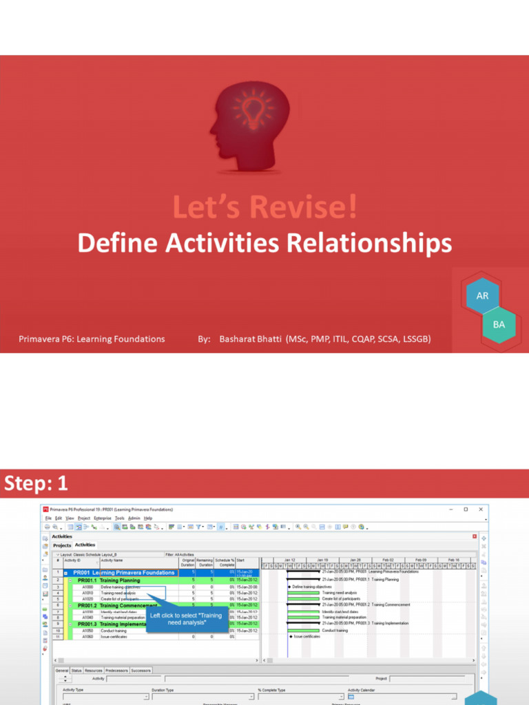 Section3-Revision-Define Activities Relationships | PDF