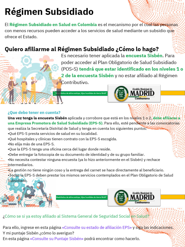 Cómo afiliarse al Régimen Subsidiado en Salud | PDF | Politica social
