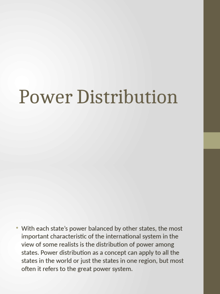 Power Distribution | PDF