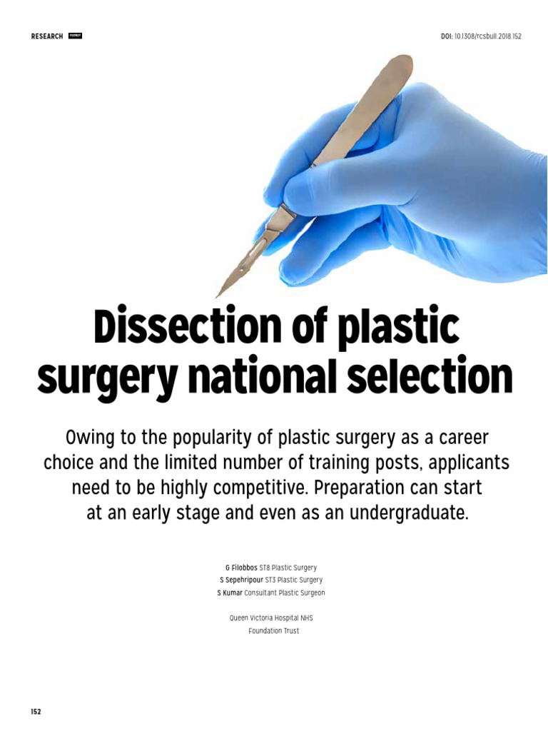 Dissection of Plastic Surgery National Selection | PDF | Doctor Of ...