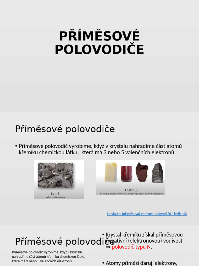 02 PRE Příměsové Polovodiče | PDF