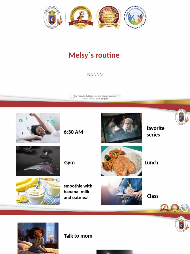 Melsy's Daily Routine Overview | PDF