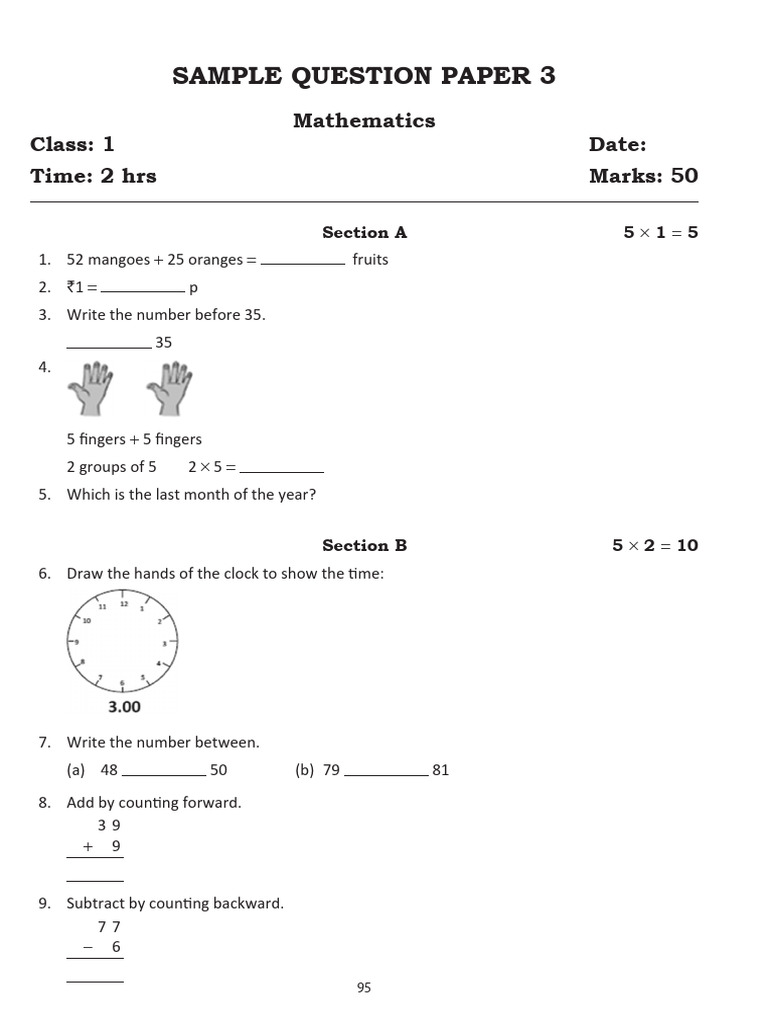 Sample Question Paper 3 | PDF