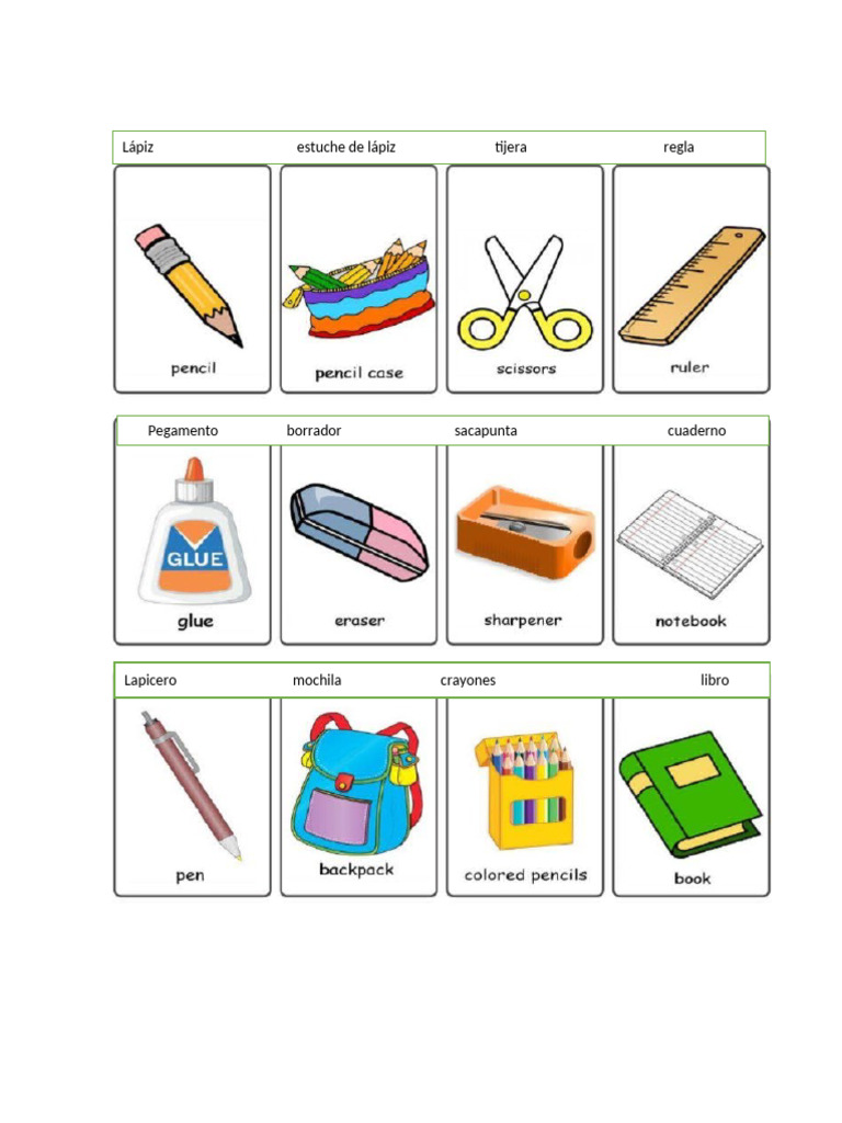 Utiles en Ingles | PDF
