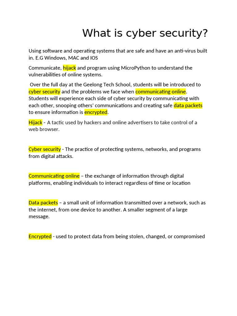 Introduction to Cyber Security Basics | PDF
