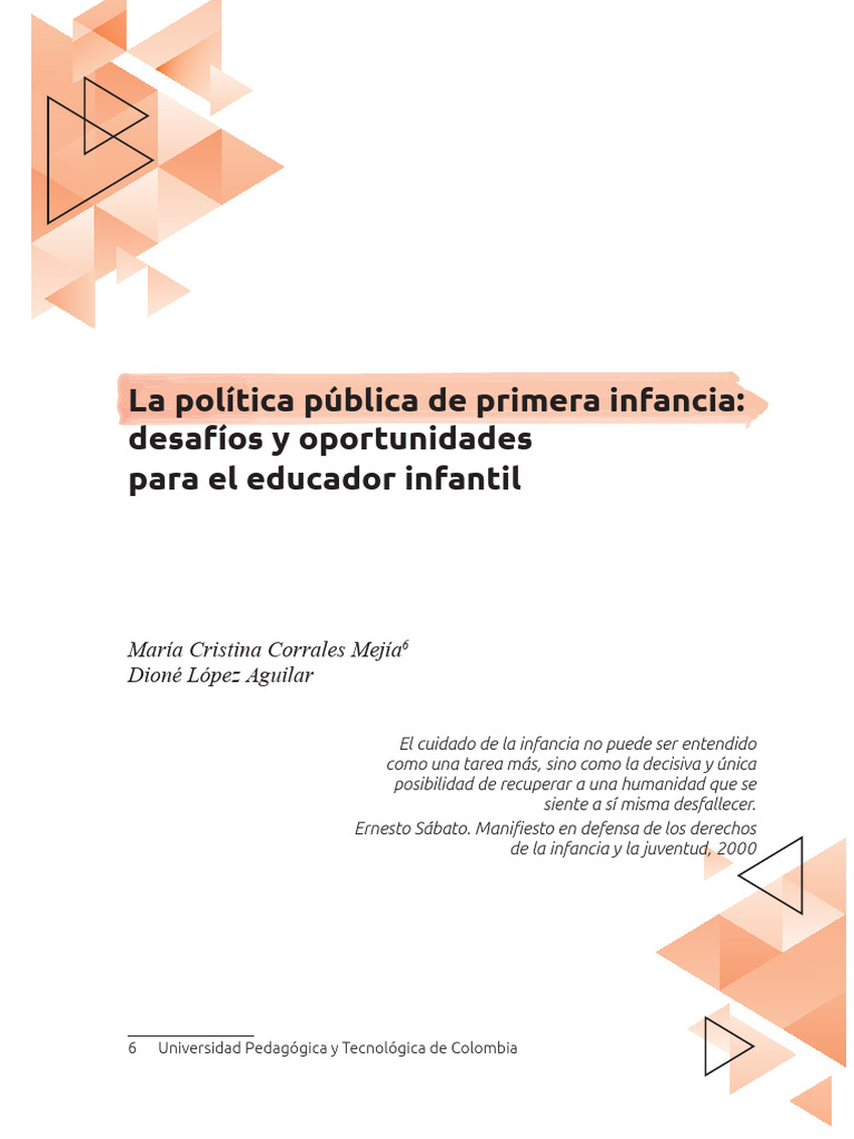 La Política Pública de Primera Infancia | PDF | Educación de la primera ...