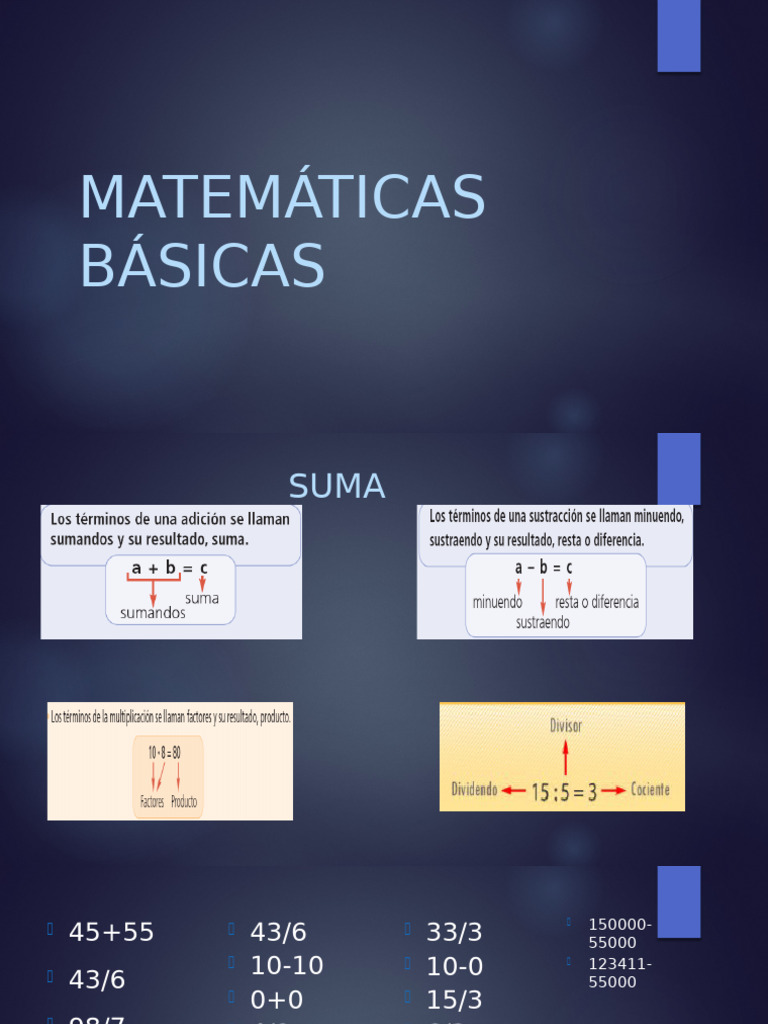 Matemáticas Básicas | PDF | Unidades de medida | Metrología