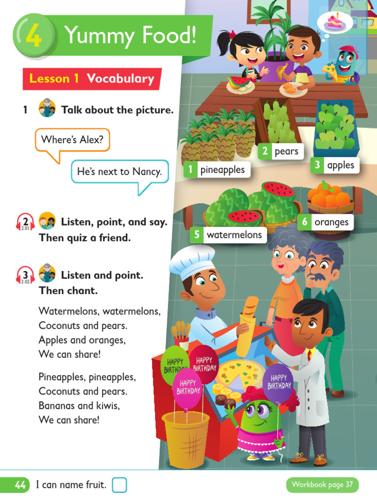 Share It Student Book 2 Unit 4 | PDF | Fruit | Watermelon